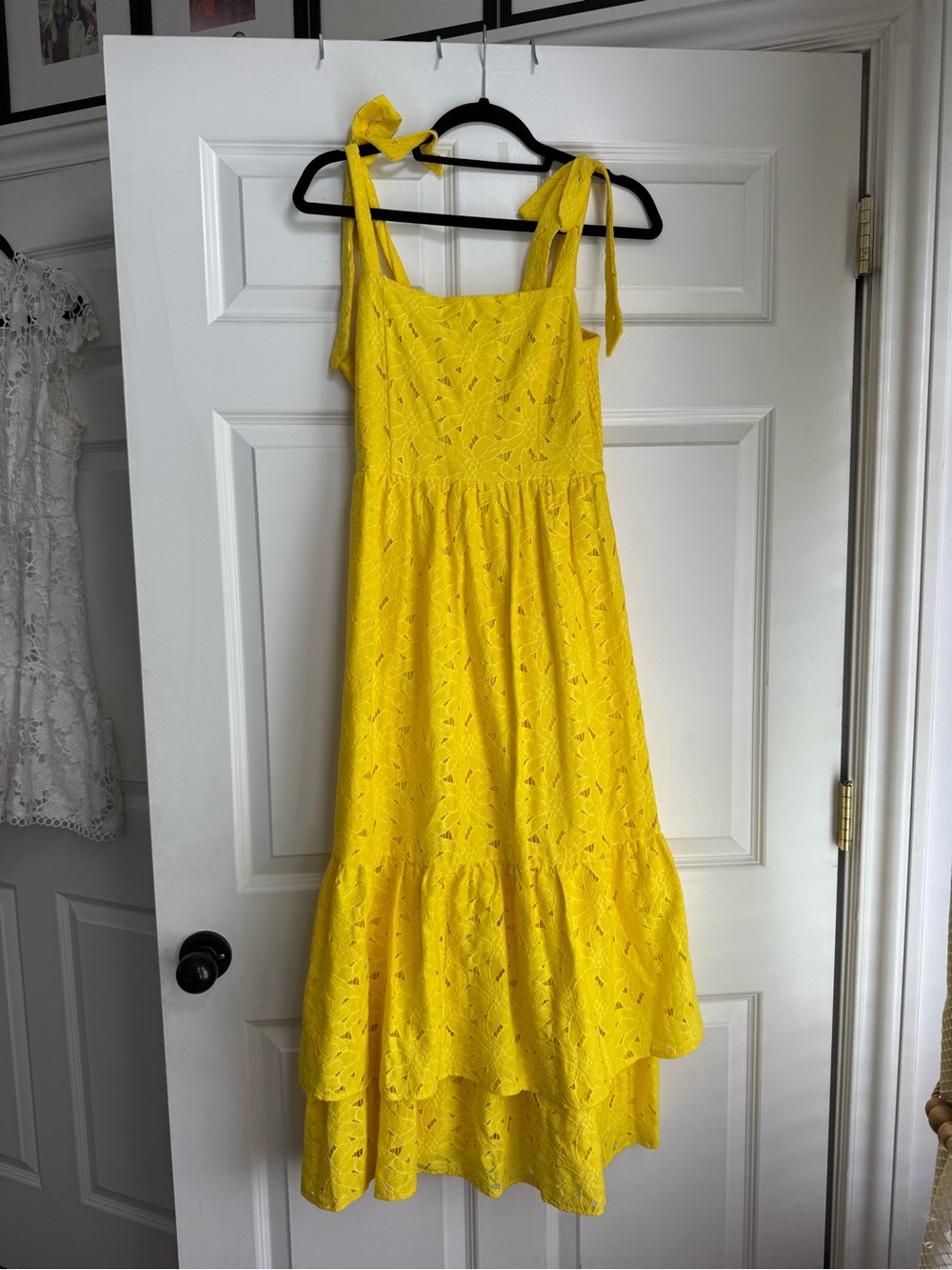 Yellow Tie-Shoulder Maxi Dress